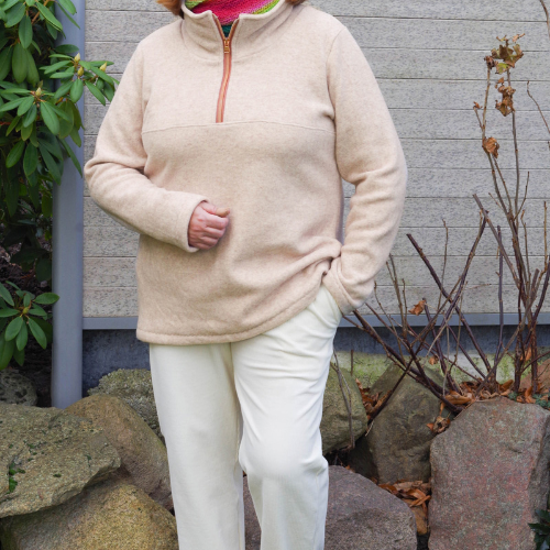 Nydelig Ull Fleece - Melert beige