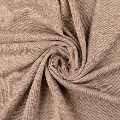 Merinoull Jersey - Melert mørk Beige
