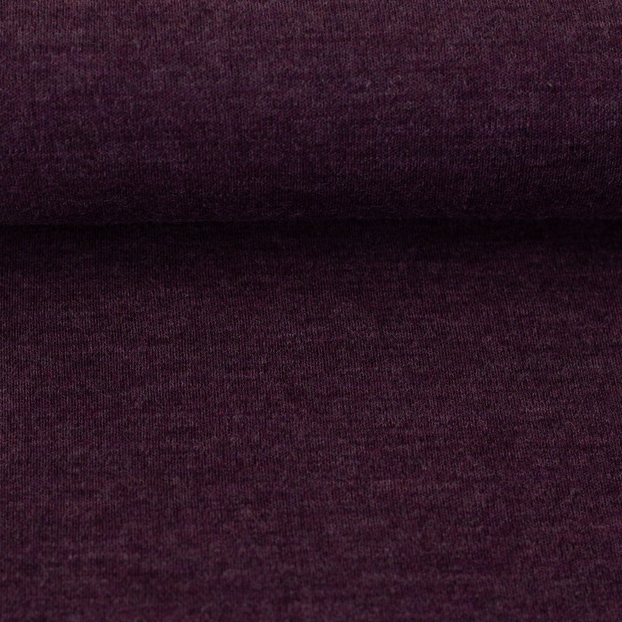 Merinoull jersey - Melert aubergine