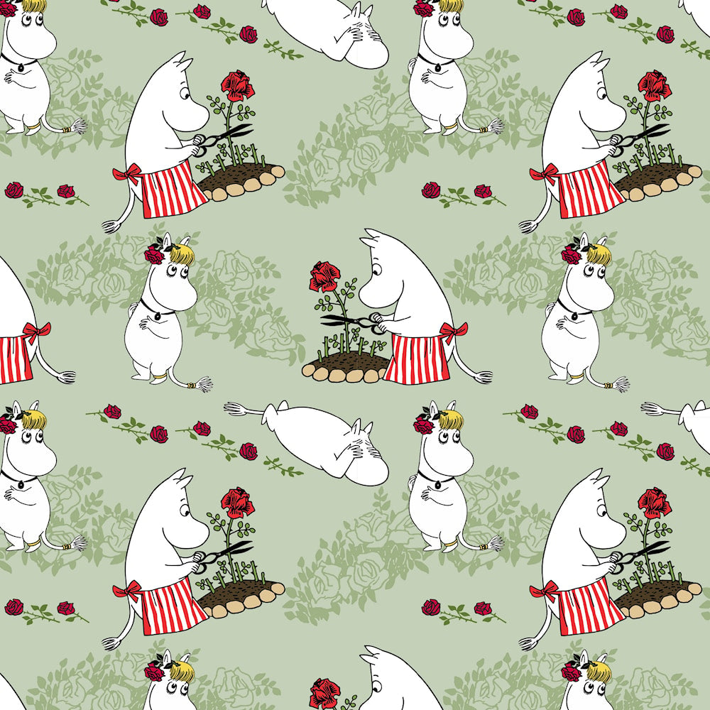 Moomin Jersey - Blomster mint