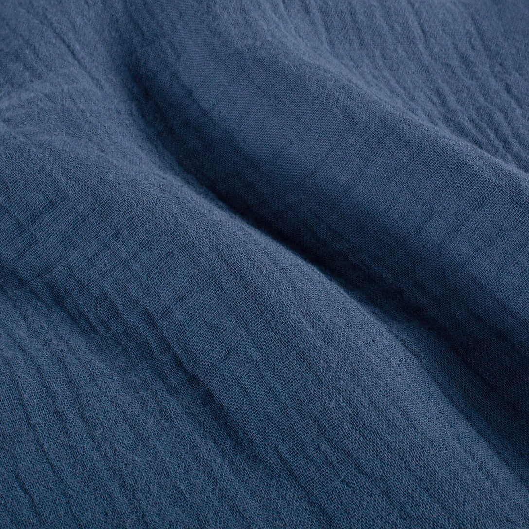 Musselin - Indigo blå