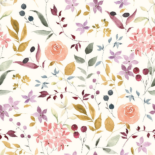 Musselin - Søte Blomster, Multi