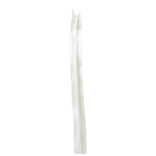 UsynligGlidelås 30cm (4mm), Hvit