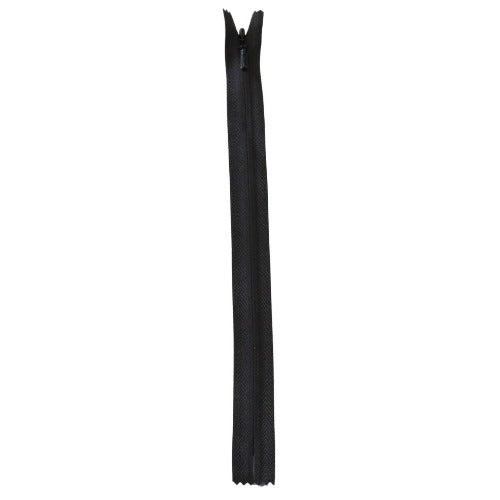 UsynligGlidelås 30cm (4mm), Svart