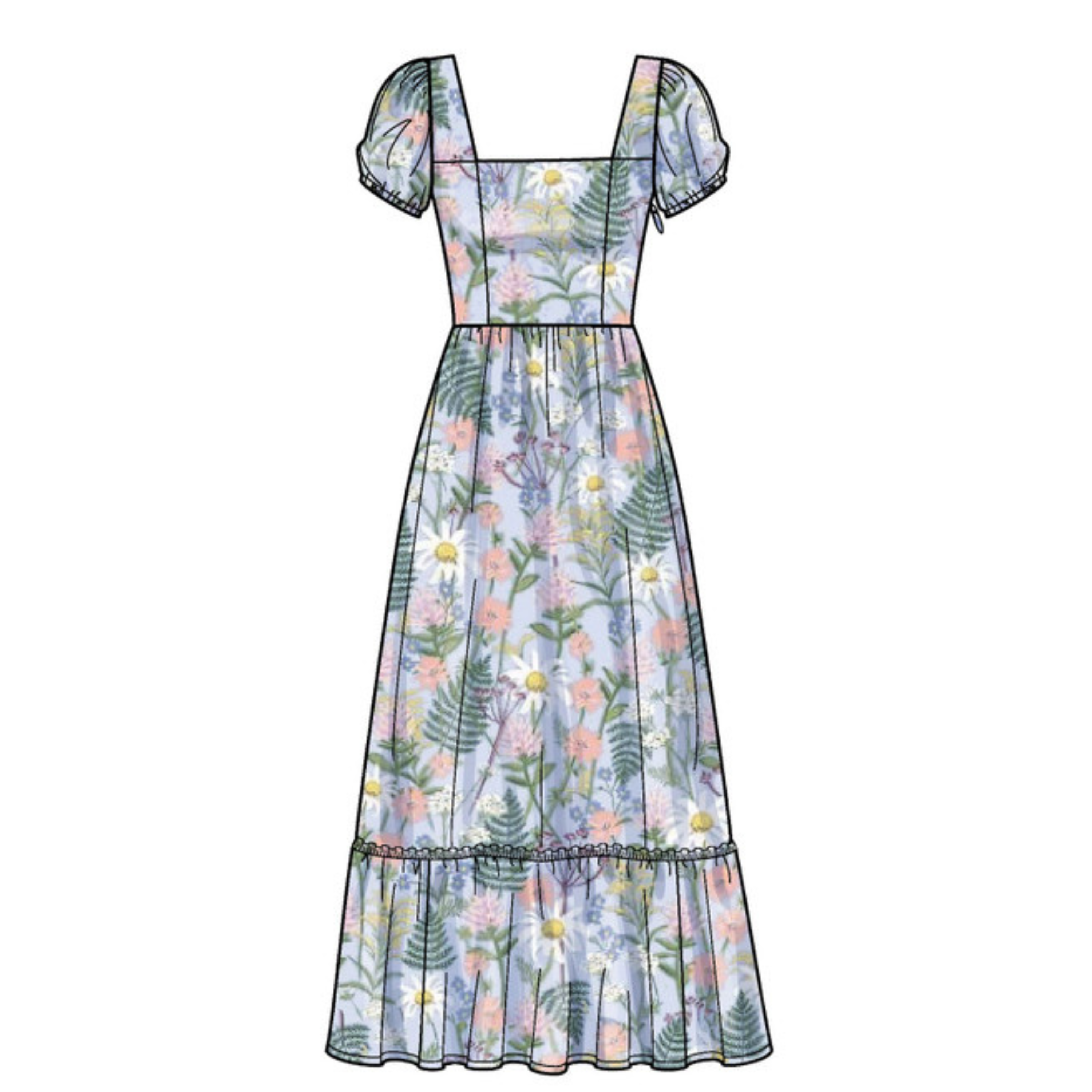 New Look - 6692 Dame kjole med forskjellige lengder str. 32-44