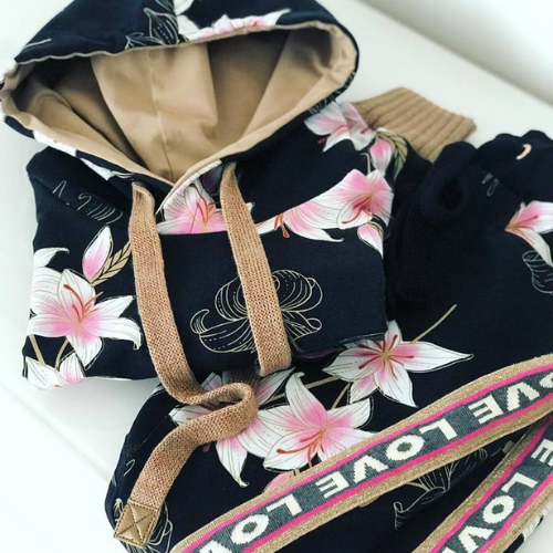 Økologisk Jersey - Glow Lilly svart