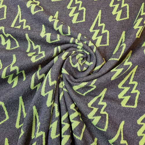 Økologisk Jacquard jersey - Refleks gul