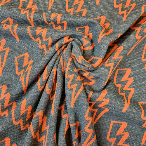 Økologisk Jacquard jersey - Refleks oransje