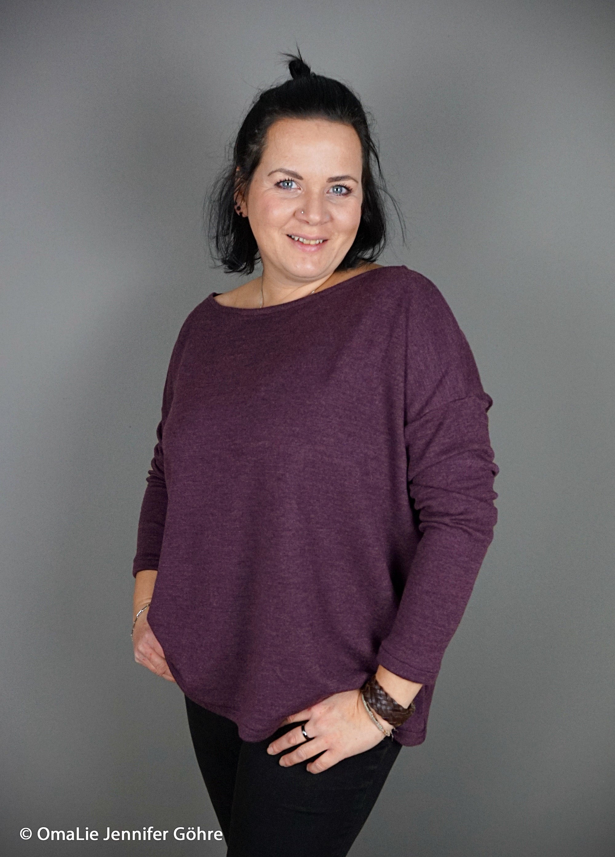 Merinoull Jersey - Melert Aubergine