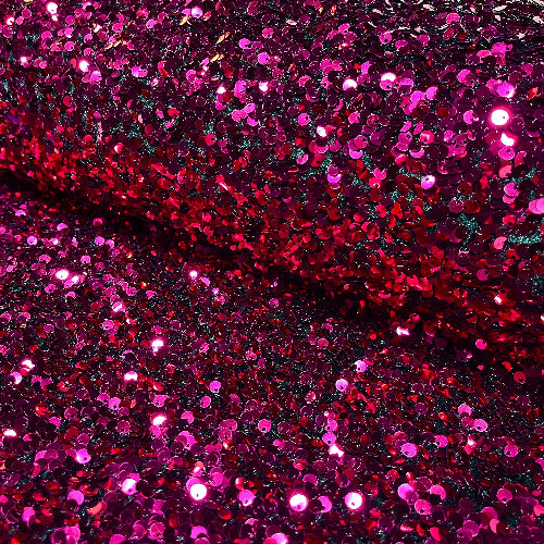 Paljettstoff - Fuksia, med god stretch