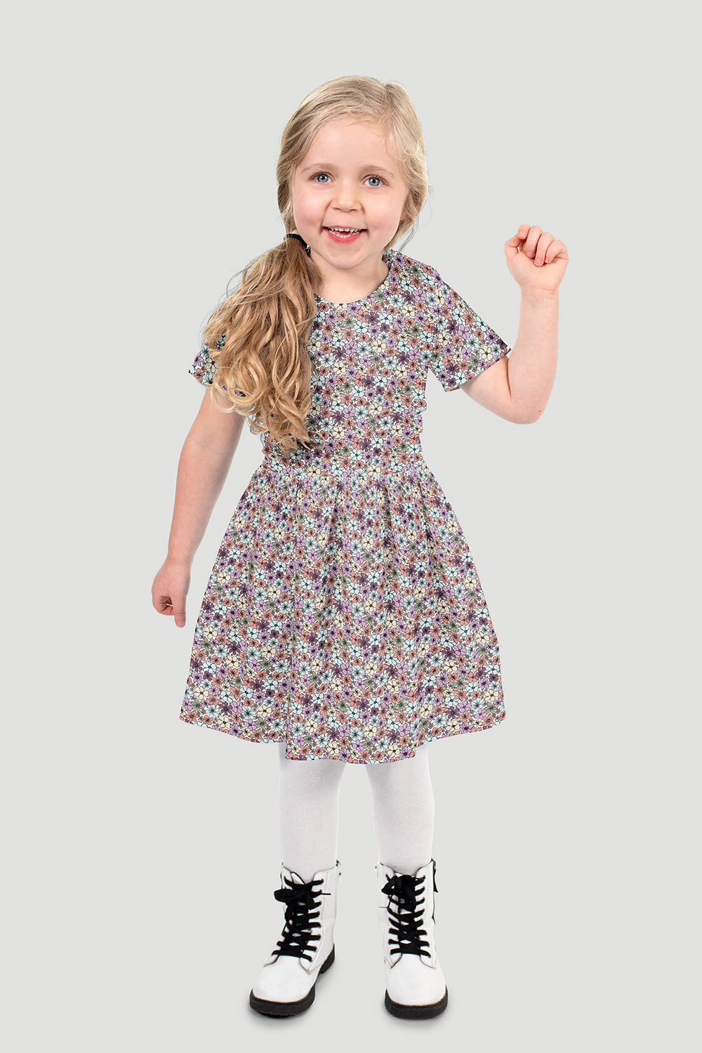 Poplin Bomull - Maya - blomster, offwhite