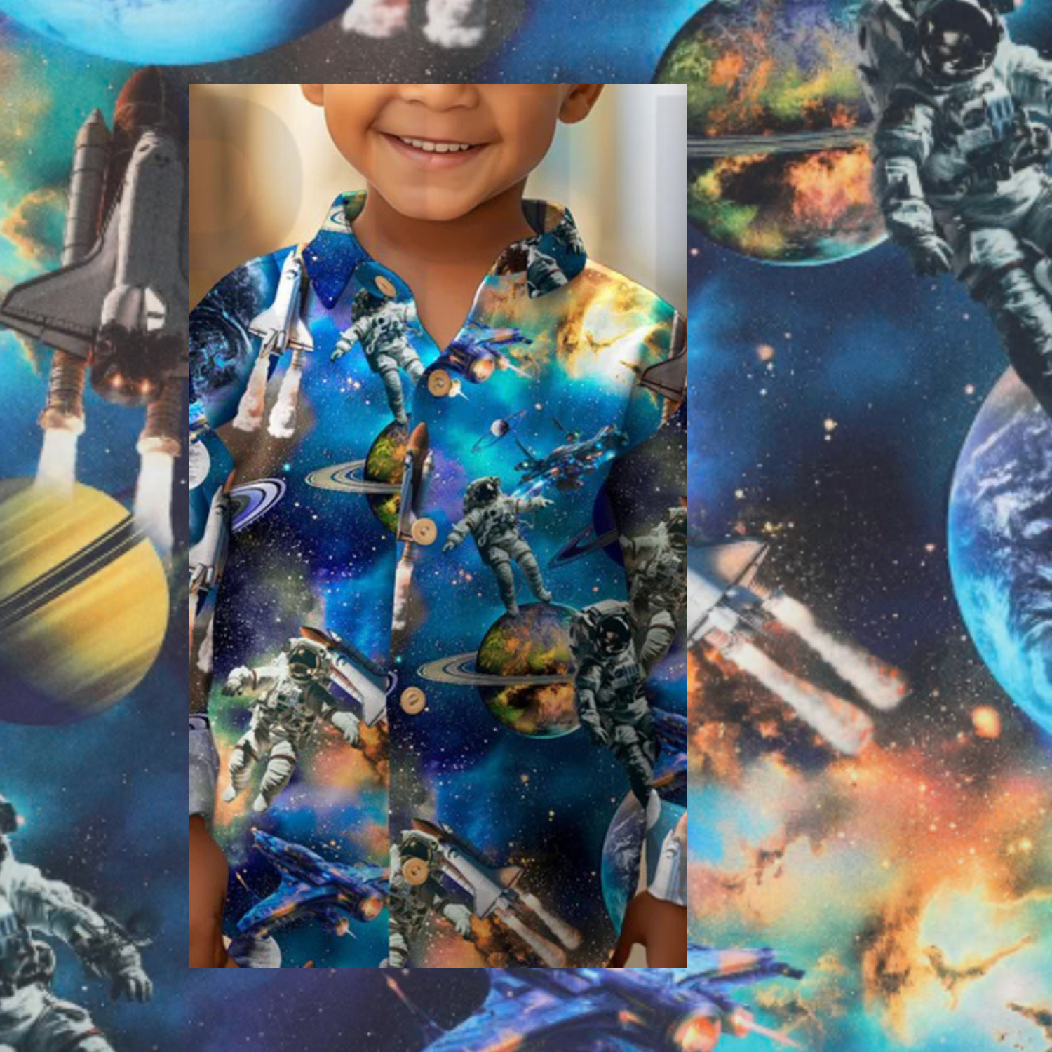 Poplin bomull - Digital Planeter