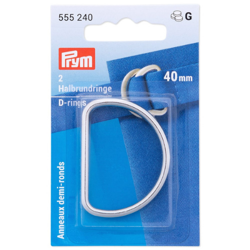 Prym D-ring 40mm 2stk – Sølv