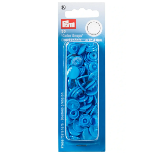 Prym Trykknapper Snaps Plast Rund Blå 12,4mm - 30 stk