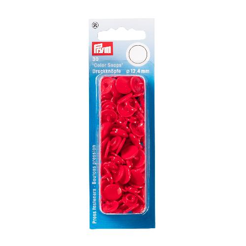 Prym Trykknapper Snaps Plast Rund Rød 12,4mm - 30 stk