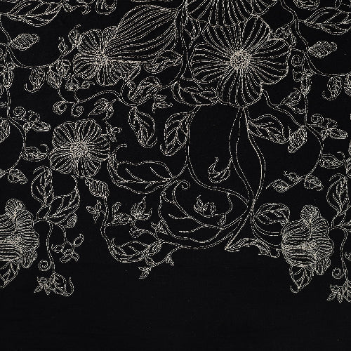 Bomull Voile - Broderi Deluxe, Svart