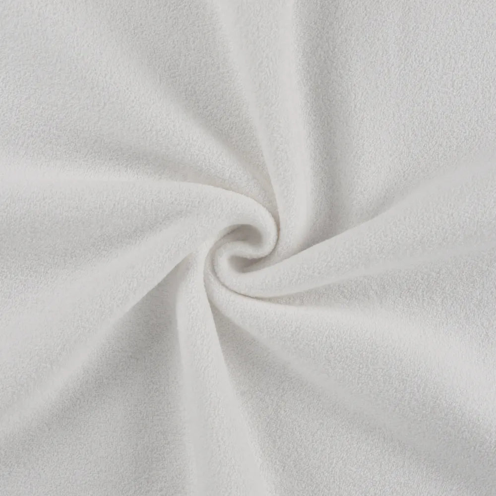 Bomullsfleece-frotte - Hvit