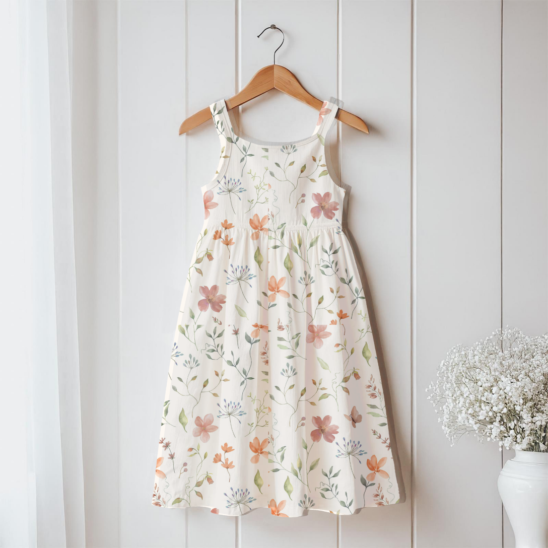 Ribbet Jersey - Digital Søte Blomster