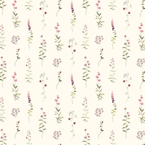 Ribbet Jersey - Digital små blomster