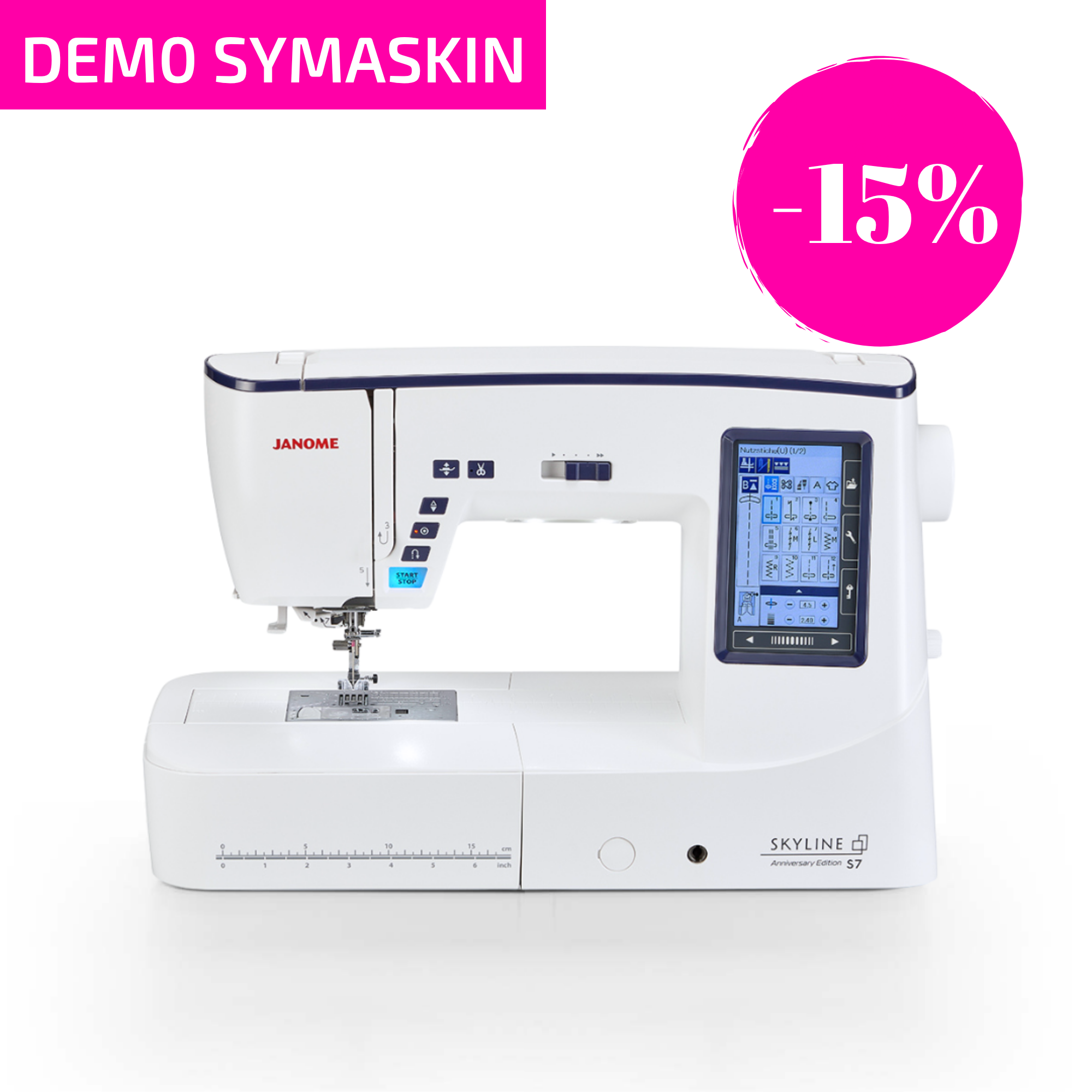 TILBUD Utstillingsmodell! Janome Skyline S7 - Anniversary Edition