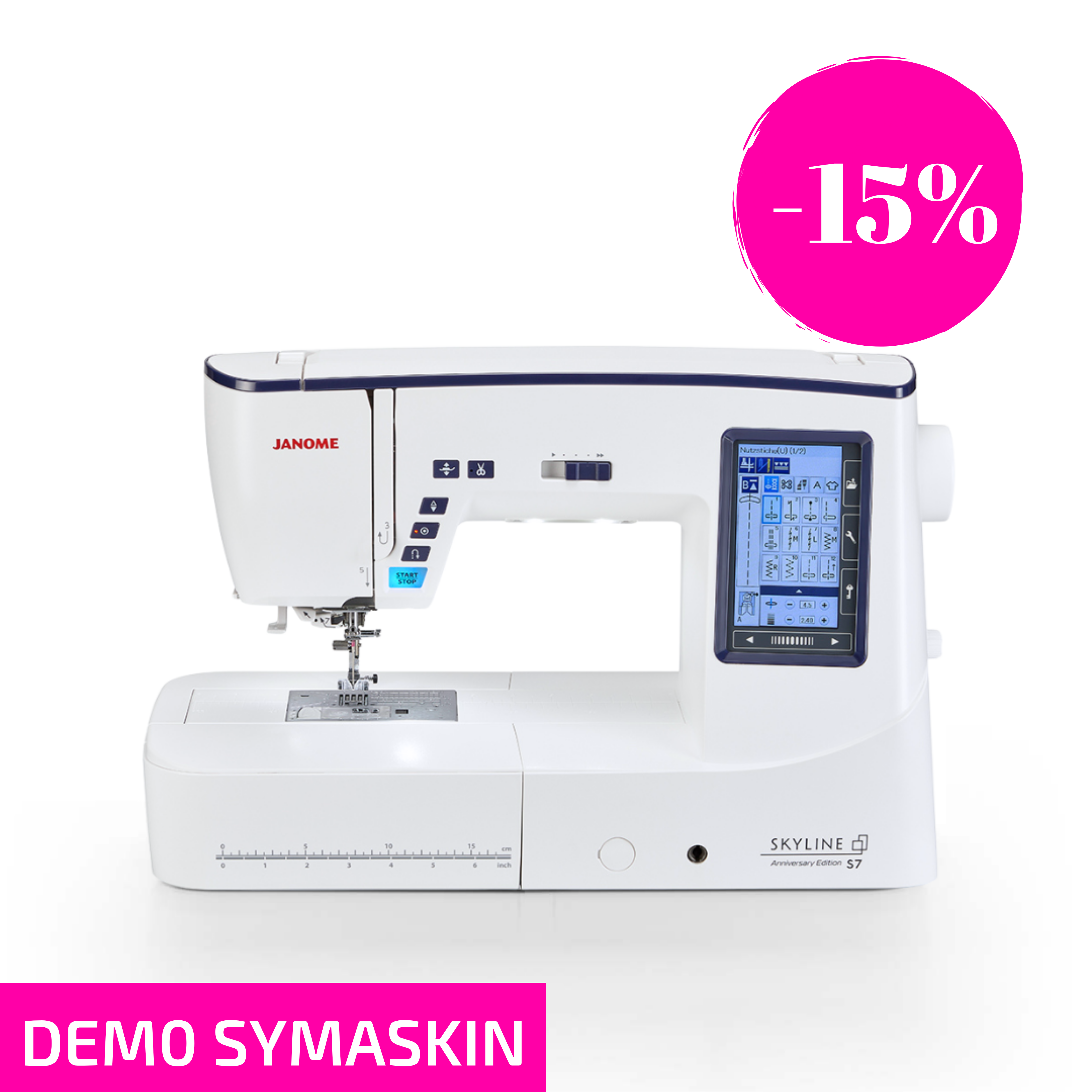 TILBUD Utstillingsmodell - Janome Skyline S7 - Anniversary Edition