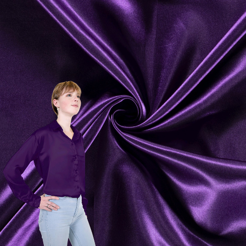 Sateng Stoff, per meter - Lilla