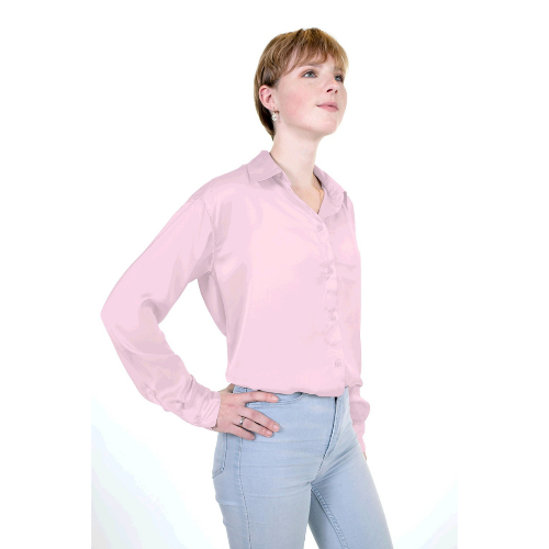 Sateng Stoff, per meter - Lys Rosa