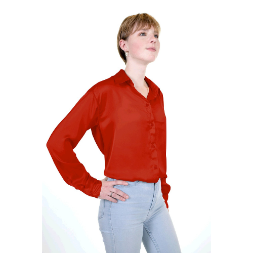 Sateng Stoff, per meter - Rød