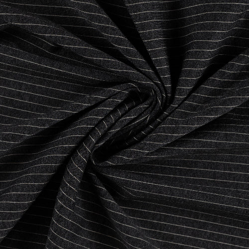 Stripet Jacquard -stretch - Mørk Grå