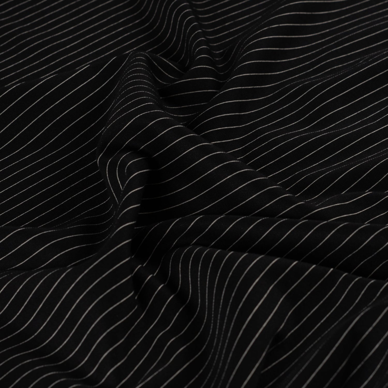 Stripet Jacquard -stretch - svart