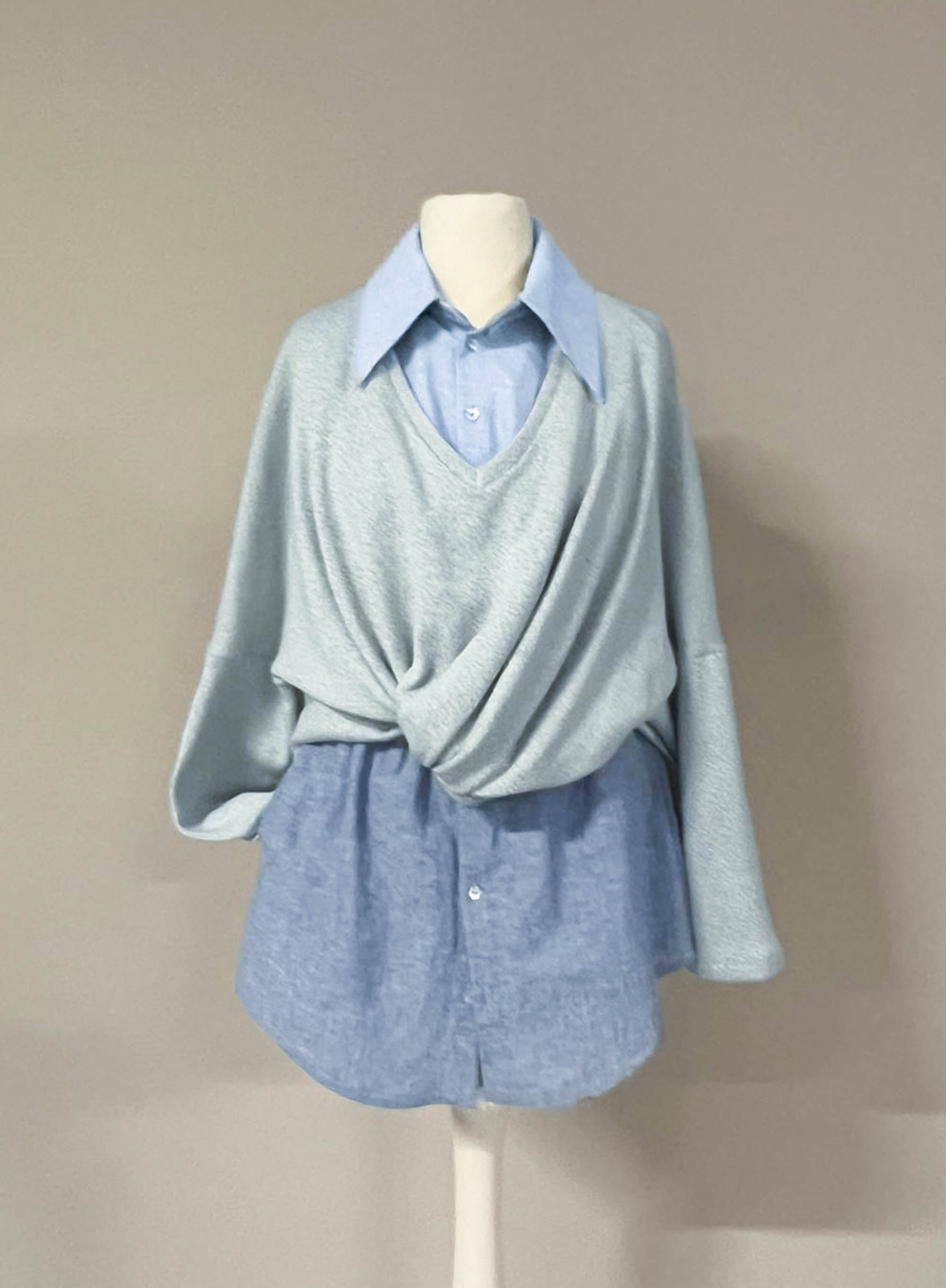 Linen Bomull - Paul, Jeans blå