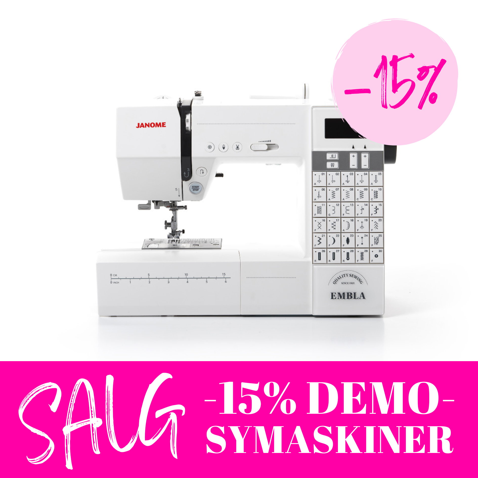 Utstillingsmodell - Janome Embla DC6030