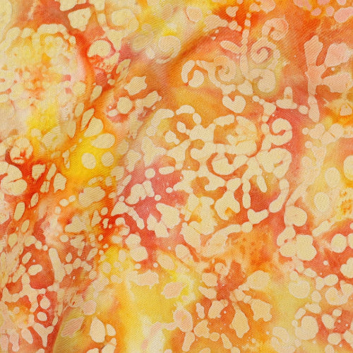 Vevd Viskose - Batikk, gul