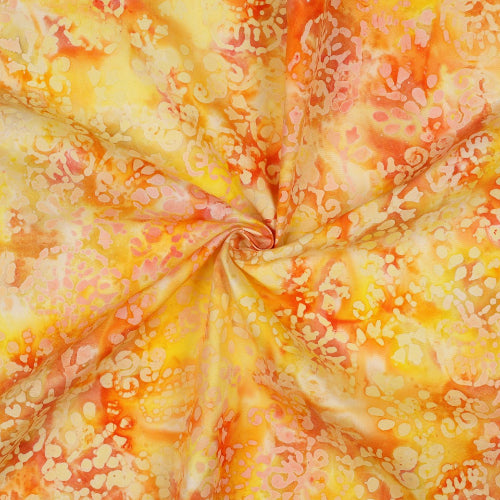 Vevd Viskose - Batikk, gul