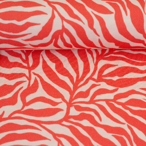 Viskose - Zebra Jungle Coral
