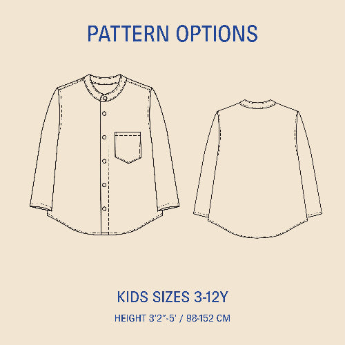 Wardrobe by Me - Mini Jensen Skjorte, Barn Papirmønster