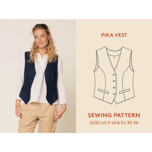 Wardrobe by Me - Pika Vest, Dame papirmønster
