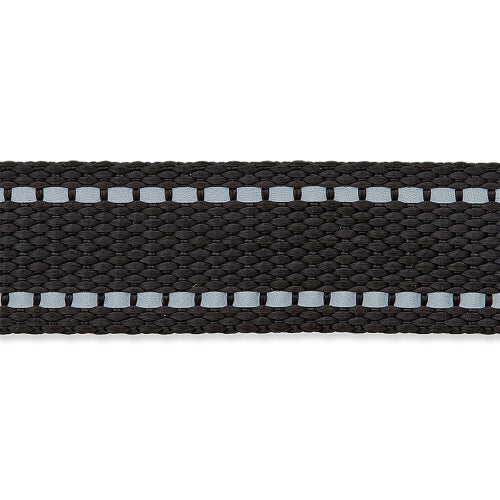 Webbing (20mm), Svart med refleks