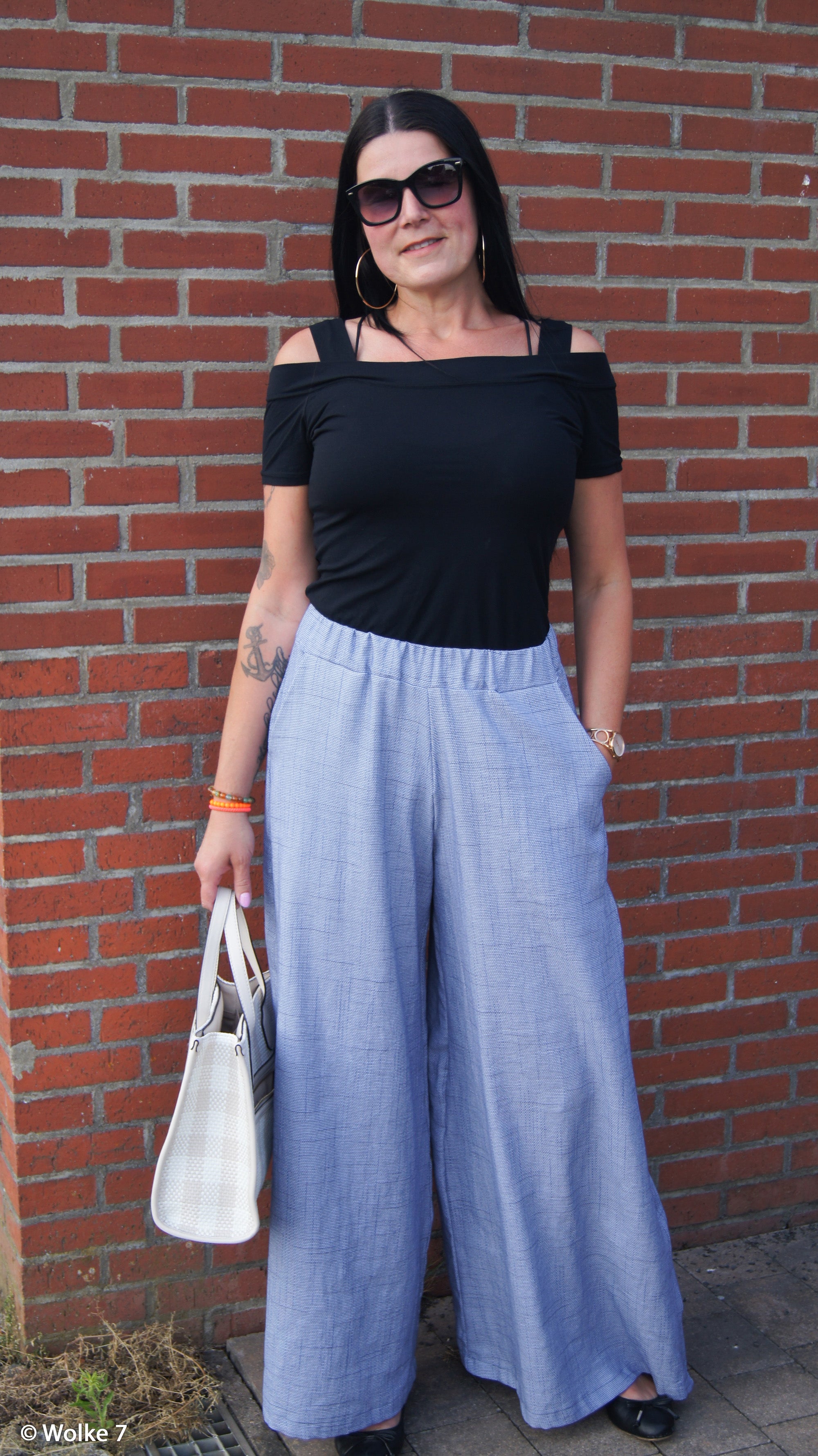 Vevd Bomullsstoff Chambray - Massimo Blå