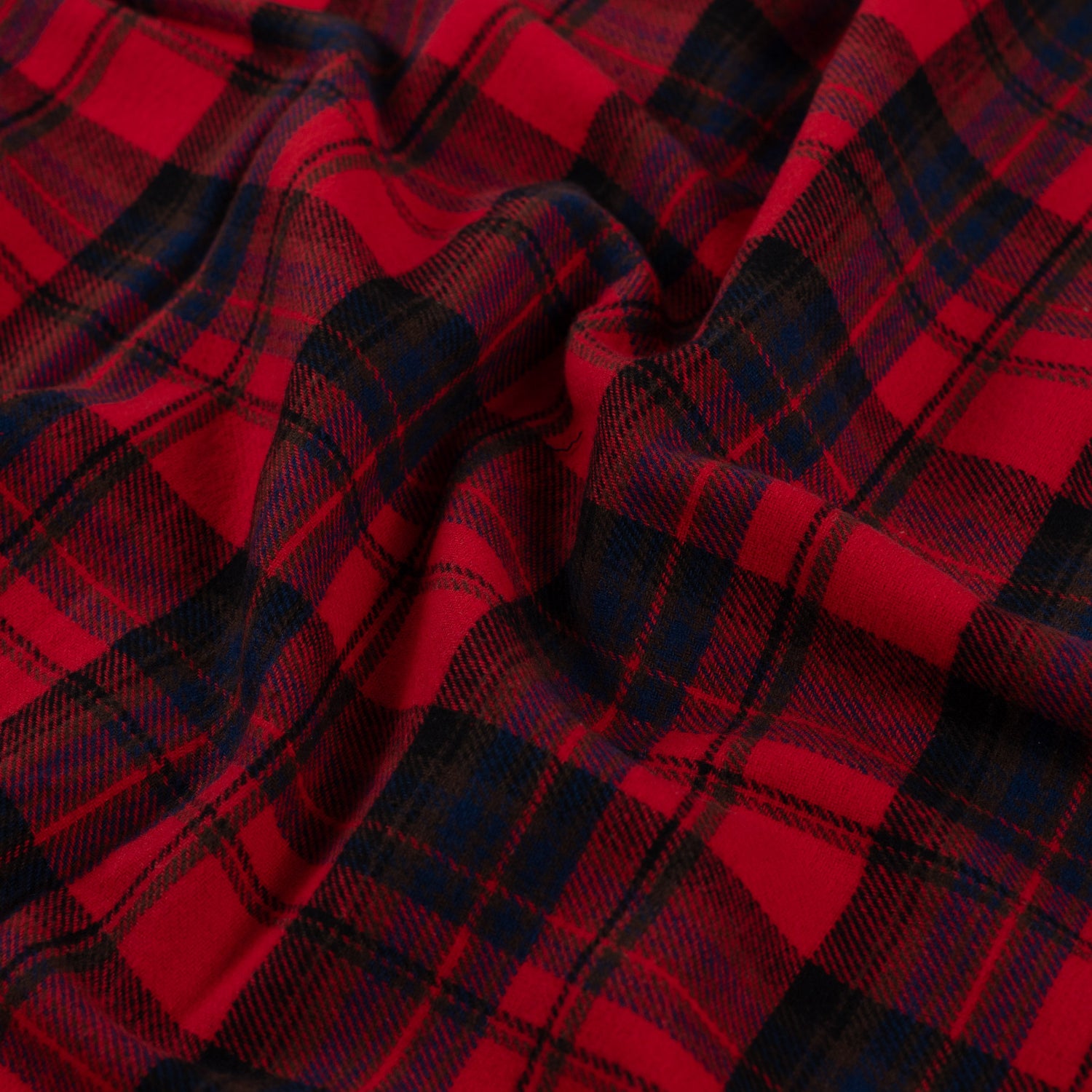 Yarn Dyed Flanell- Ruter, Rød