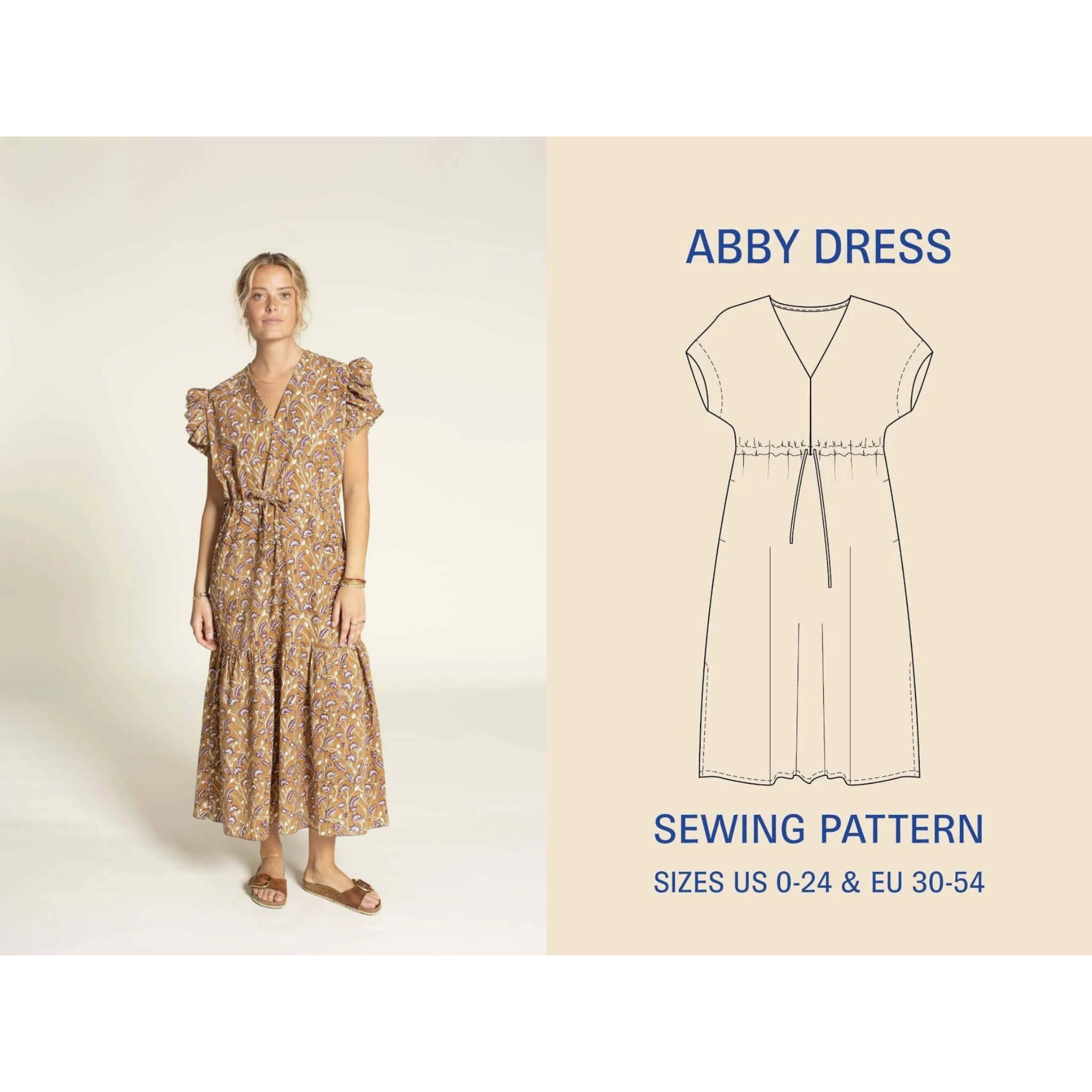 Wardrobe by Me - Abby Dress Kjole, Dame Papirmønster