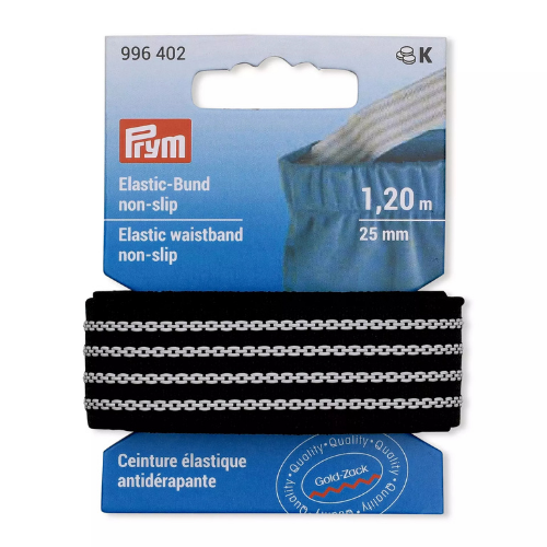 Prym Anti-skli Strikk 25mm x 1,2meter, svart
