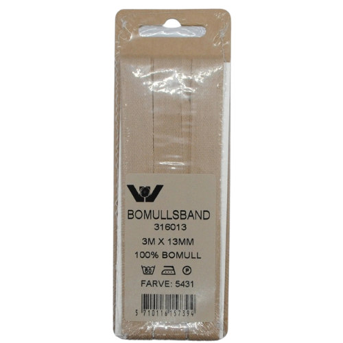 Bendelbånd 13mm – Beige, 3meter pakke