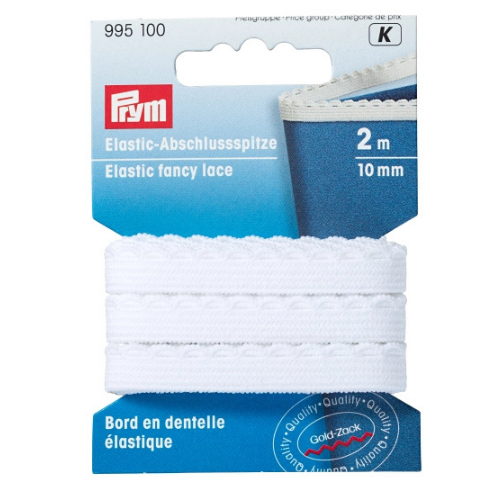 Prym Trusestrikk - 10mm x 2meter, hvit