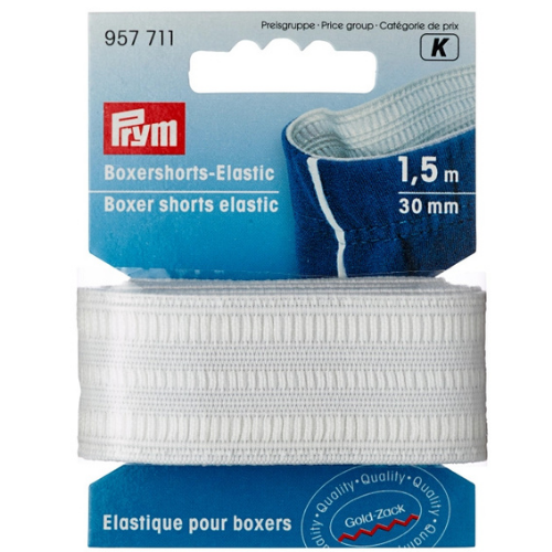Prym Bokser Strikk 30mm x 1,5meter, offwhite