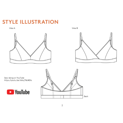 Wardrobe by Me - WBM Bralette, Dame papirmønster