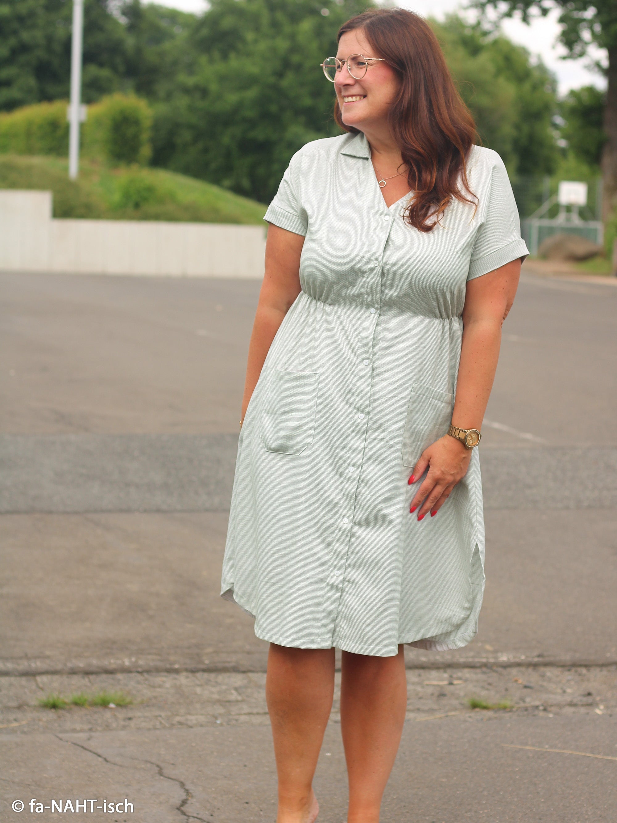 Vevd Bomullsstoff Chambray - Massimo Mint grønn