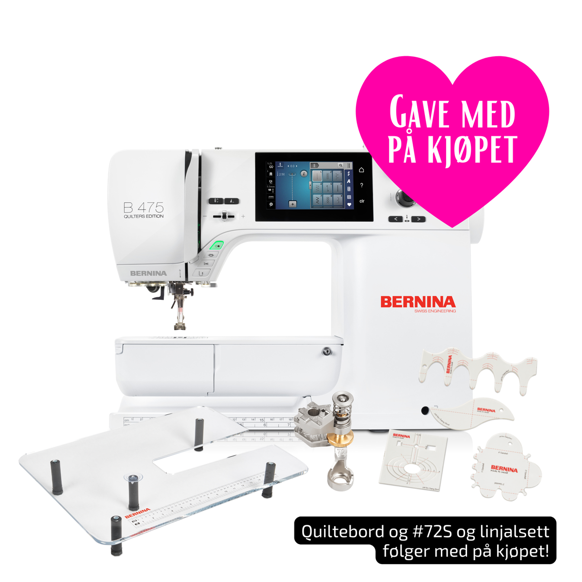 Kampanje! BERNINA 475 QE inkl. Bonuspakke