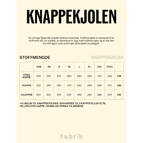 Fæbrik Knappekjolen - Fysisk Mønster