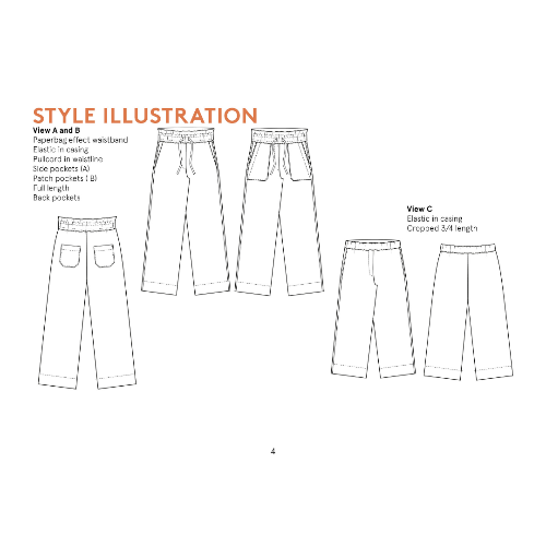 Wardrobe by Me - High Waist Bukse, Dame Papirmønster